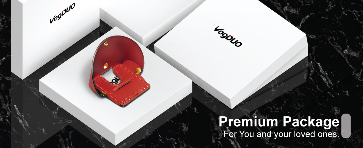 VogDUO iPhone 12 Premium Genuine Leather Stand